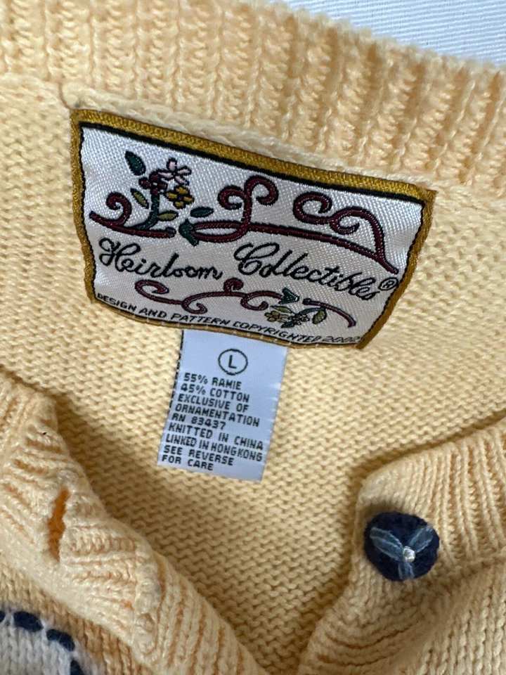 Cardigã Vintage Herança Colecionáveis Suéter Coração Estrela Tamanho G Grannycore - Imagem 2 de 4