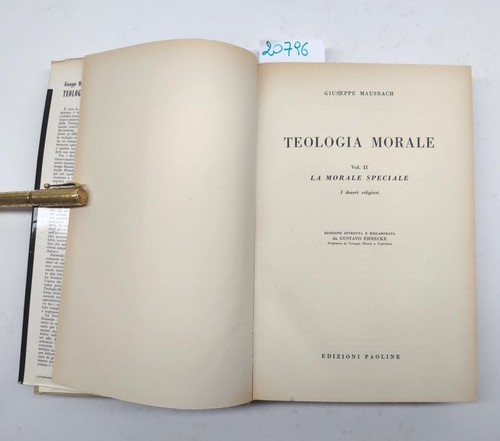 Giuseppe Mausbach Teologia morale volume II Ed. Paoline 1957 - Imagen 4 de 7