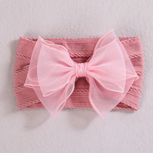 Accessoires Pour Cheveux D'enfants Couleur Unie Turban Large En Nylon Doux 1 ~ - Foto 18 di 25