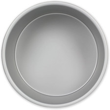 PME Professional Aluminum Baking Pan round 8 X 4, 8-Inch, Silver