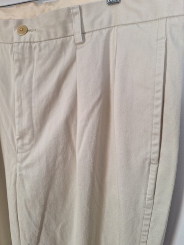 VTG 90s Nautica Spinnaker Baggy Pleated Cuffed Chino Khaki Pants Men Size 38 - Picture 4 of 7