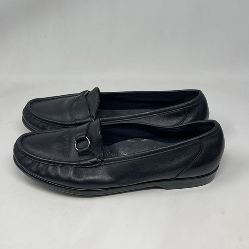 SAS Jewel Loafers Womens 11 M Black Leather Comfort Slip On Casual Comfort Shoes - Picture 4 of 16