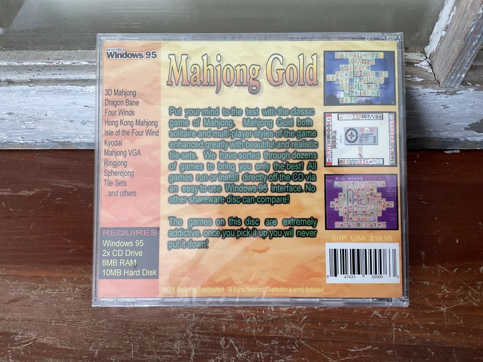Mahjong Gold Media King Entertainment PC CD-Rom Windows 95 Game NEW 1998 - Image 3 of 4