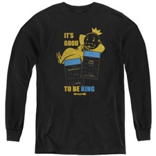 Monopoly Kids Long Sleeve Shirt Good to be King Black Tee