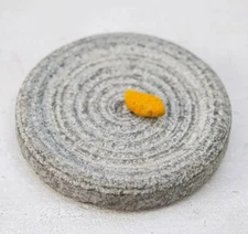 Turmeric Haldi Grinding Chandan Mortar Stone (Grey_10 x 10 x 2 cm)  BEST QUALITY