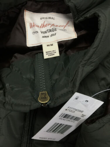 $70 Weatherproof Vintage Mens Green Lightweight Hexagon Quilted Vest Jacket Sz M - Picture 2 of 2