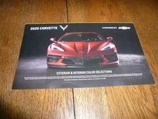 2020 Corvette Exterior & Interior Color Selections - Factory Original