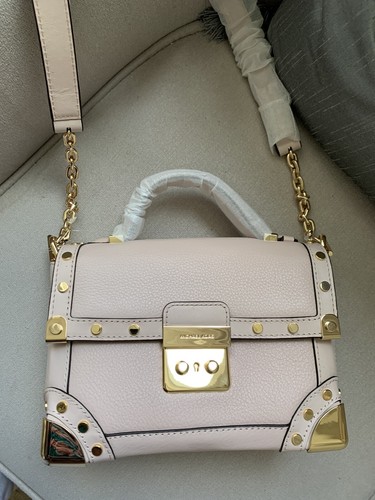 NWT Michael Kors Cori Pink/Gold Small Trunk Bag In original Packaging - Picture 3 of 9