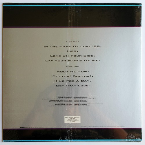 THOMPSON TWINS The Best Of/Greatest Mixes LP 1988 Arista/BMG NEW & SEALED Vinyl - Picture 2 of 2