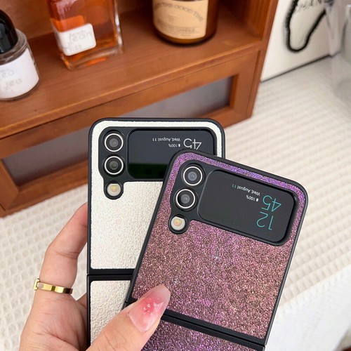 Hülle Für Samsung Galaxy Z Flip5 Flip4 Flip3 Glitter Silikon Stoßfest Weich Case - Picture 2 of 11