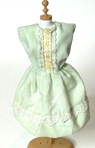 Vintage Barbie Clone Mint Green/ Blue Dress With Lace Trim