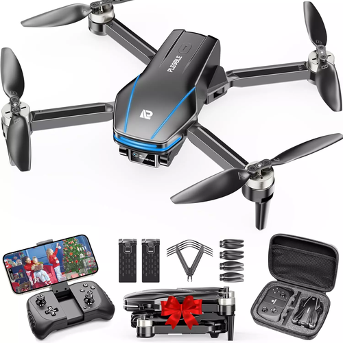 Drones with Camera 4K for Adults Kids, Brushless Motor Mini Drones FPV Foldable