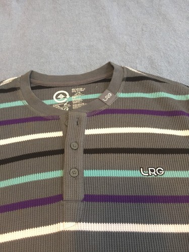 LRG LIFTED RESEARCH GROUP STRIPED THERMAL SHIRT SZ L !!! - Picture 4 of 6