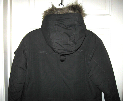 KARL KANI GOLD BOYS DOWN JACKET SZ 7 GRAY FAUX FUR HOOD 5 POCKETS EUC - Picture 4 of 12
