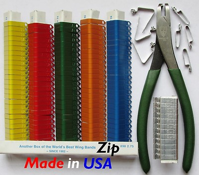 #ad Zip Wing Bands 100pcs Chicken Poultry Bird Numbered Wing Identification ID Tags $44.99