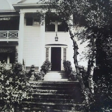 Booth Tarkington Multi-View Summer Home Garden, Kennebunkport, Maine RPPC (1933)