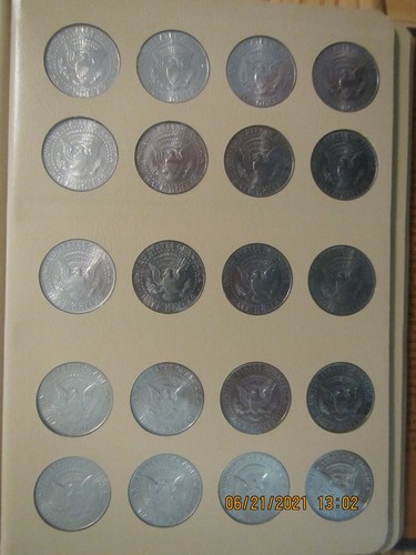 COMPLETE DANSCO 1964 to 2017 Kennedy Half Dollar Book Folder Album ALL 100 BU #1 - Picture 7 of 12