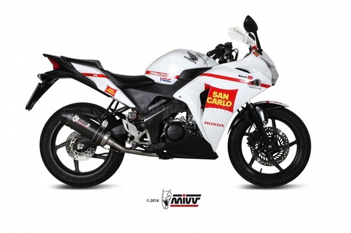 2011 Honda Cbr 125 R Oval Carbon Cup Full Exhaust MIVV > 2016 - Picture 2 of 5