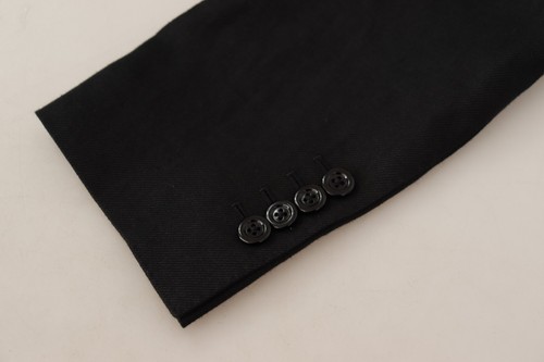 DOLCE & GABBANA Blazer Black Linen Slim Fit Coat Jacket IT48/ US38 / M RRP $2200 - Picture 9 of 12