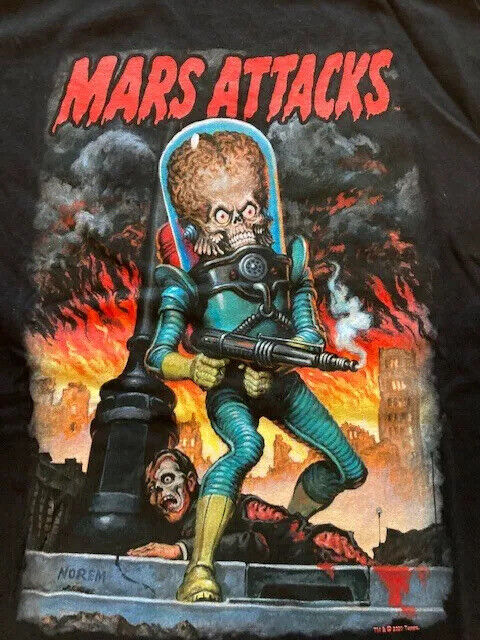 Mars Attacks Alien Colorful T-shirt NEW Licensed UNWORN FREE Mars Attacks Alien Colorful T-shirt NEW Licensed UNWORN FREE