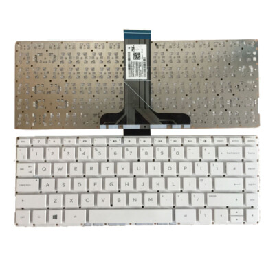 New For HP stream 14-ax012ds 14-ax020nr 14-ax020wm Keyboard US No Frame White
