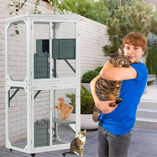 Outdoor indoor cat pet climbing rack play cage lovely big space