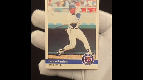 Lance Parrish 1984 MLB Detroit Tigers Catcher Baseball Card Fleer #88 - Video 1 of 1