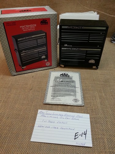 Limited Edition MAC Tools Macsimizer Diecast Bank Original Box Certificate