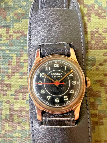 MILITARY WATCH - 1 MCHZ- MOSCOW- POLJOT- USSR -4415 - Picture 3 of 12
