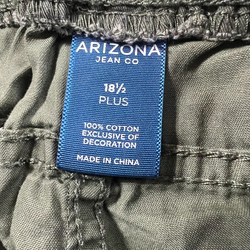 Arizona Girl's Camo Cargo Pants Green Plus Size 18.5 Drawstring With Tassel NWOT - Picture 4 of 13