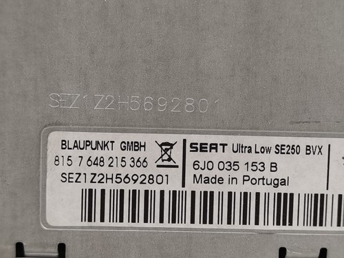 6J0035153B AUDIOSYSTEM / RADIO-CD / SEZ1Z2H5692801 / 2075029 FÜR SEAT IBIZA 6J5 - Bild 3 von 10