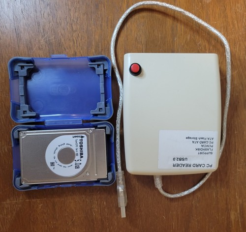 Working Toshiba Drive Type II PC Card HDD MK5002MPL 5.0GB FREE USB Card Reader - 第 2/3 張圖片