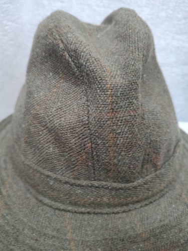 Beaver Hat Womens Fedora Tweed Wool Blend England Green Vintage Walking - Picture 4 of 12