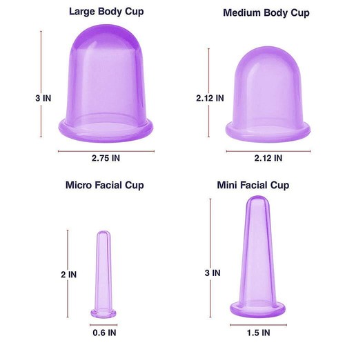 Facial Cupping Set Silicone Cupping Therapy Sets 7Pcs Anti-Cellulite Cup Vacu... - Picture 3 of 6