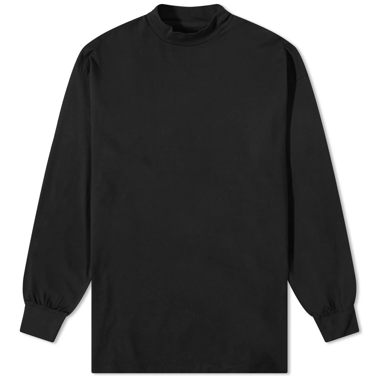 Adidas Y-3 Black Mock Neck Long Sleeved Logo Tee Shirt Adidas Y-3 Black Mock Neck Long Sleeved Logo Tee Shirt
