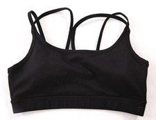 Splendid Active Sports Bra Strappy BLACK Womens MEDIUM Activewear