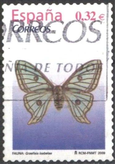 Used stamp  Fauna Butterfly 2009  from Spain  avdpz - Image 1 of 1