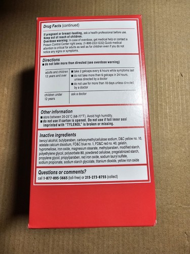 TYLENOL Extra Strength 500mg Rapid Release Gels with Acetaminophen - 225 Gelcaps - Picture 4 of 6