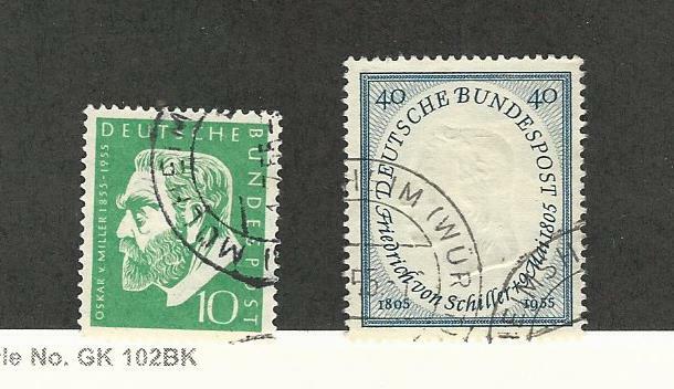 Germany, Postage Stamp, #726-727 Used, 1955 | eBay