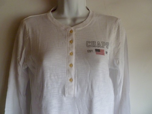 Ralph Lauren Chaps White Logo Top T-shirt Designer 100% Genuine New M - Medium - Picture 2 of 24