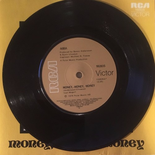 45 Abba Money Money Money b/w Crazy World Australian Pressing VGC - Picture 2 of 2