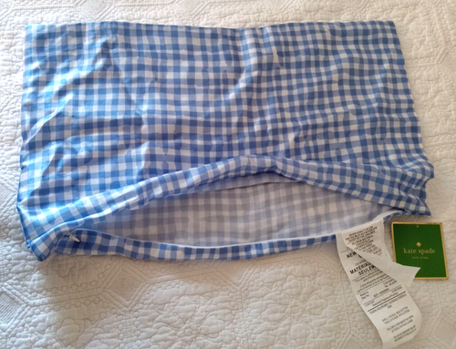 KATE SPADE New York Decorative Pillow Case 12" X 20'' Gingham-Blue - Picture 5 of 7