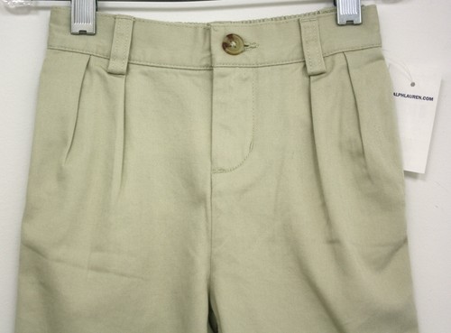 Ralph Lauren Polo Pants Chino Sand Andrew Pleated Front Adjustable Waist Khaki - Picture 3 of 5