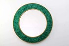 18" Luxurious Round Bathroom Wall Mirror Furniture Mosaic Malachite Stone Decors