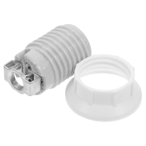 Ceramic Lamp Holder Porcelain Light Fixture Bulb Socket Replacement - Picture 3 of 12