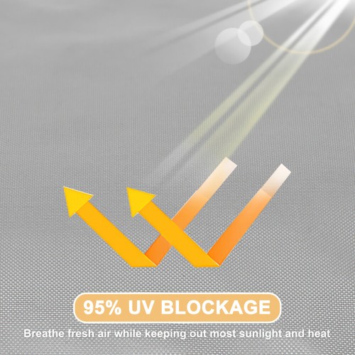 Voile d'ombrage IMPERMÉABLE protection solaire coupe vent 95% protection UV rectangle économies 4mX5m DHL