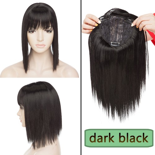 100% Thin as Human Hair Topper Toupee Clip in Hairpiece Top Hairpiece For Women - Picture 13 of 49