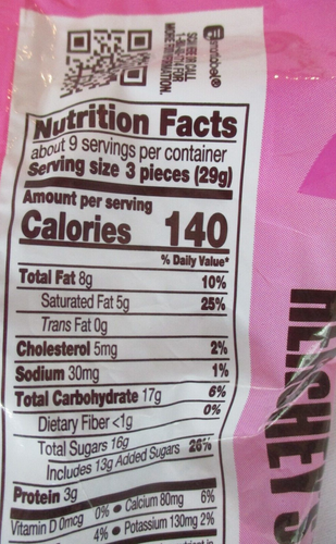 BOLSA HERSHEY'S EXTRA CREAMY MILK CHOCOLATE CORAZONES 9,2 OZ - Imagen 3 de 4