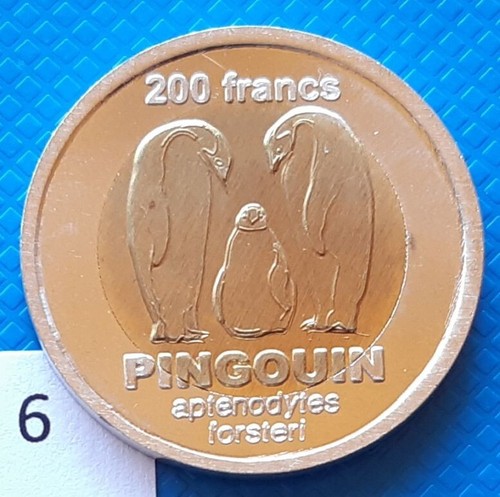 Amsterdam & Saint Paul Islands 200 Francs 2011 Emperor Penguin Bi-metallic - Picture 7 of 18
