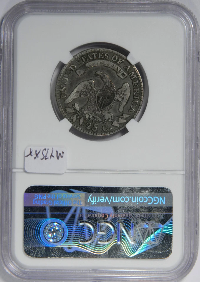 1815 BUST QUARTER B-1 ~ NICE PROBLEM-FREE TWO-TONED NGC VF20! - Image 4 of 4